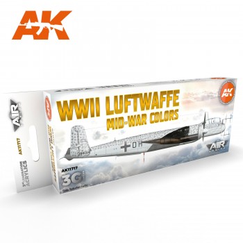 AK Interactive 3G Air Series - WWII Luftwaffe Mid-War Colors SET 3G AK11717